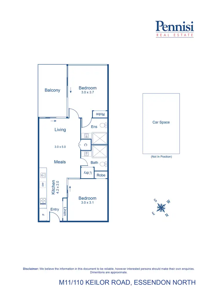 Floorplan of Homely apartment listing, M11/110 Keilor Road, Essendon North VIC 3041