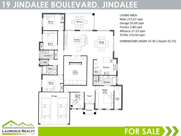 Floorplan of Homely house listing, 19 Jindalee Boulevard, Jindalee WA 6036