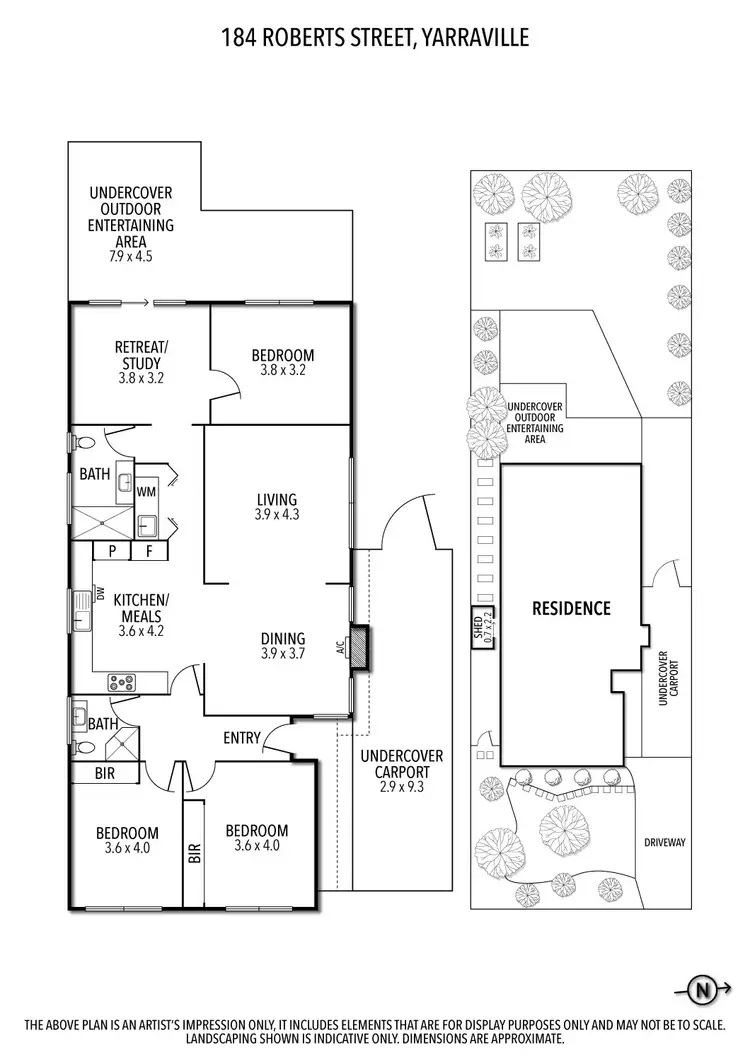 Floorplan of Homely house listing, 184 Roberts Street, Yarraville VIC 3013