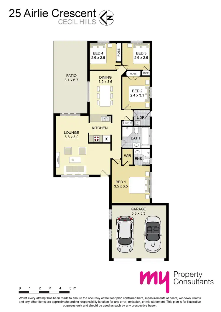 Floorplan of Homely house listing, 25 Airlie Crescent, Cecil Hills NSW 2171