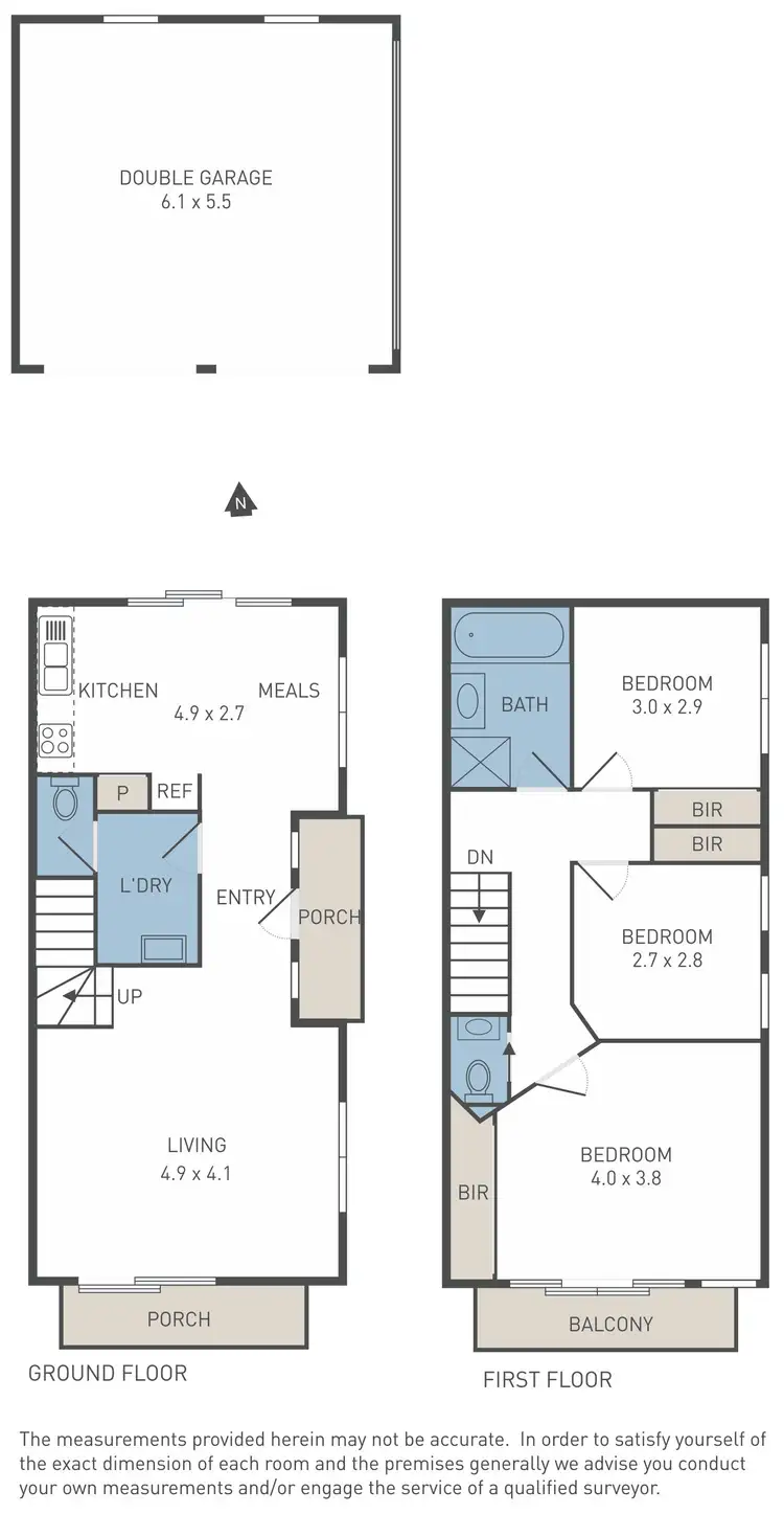 Floorplan of Homely townhouse listing, 1 Kai Close, Caroline Springs VIC 3023
