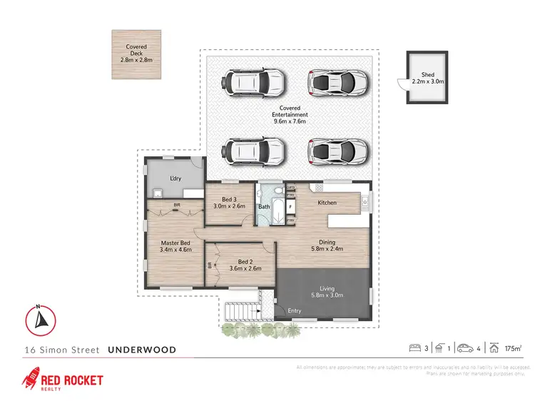 Floorplan of Homely house listing, 16 Simon Street, Underwood QLD 4119
