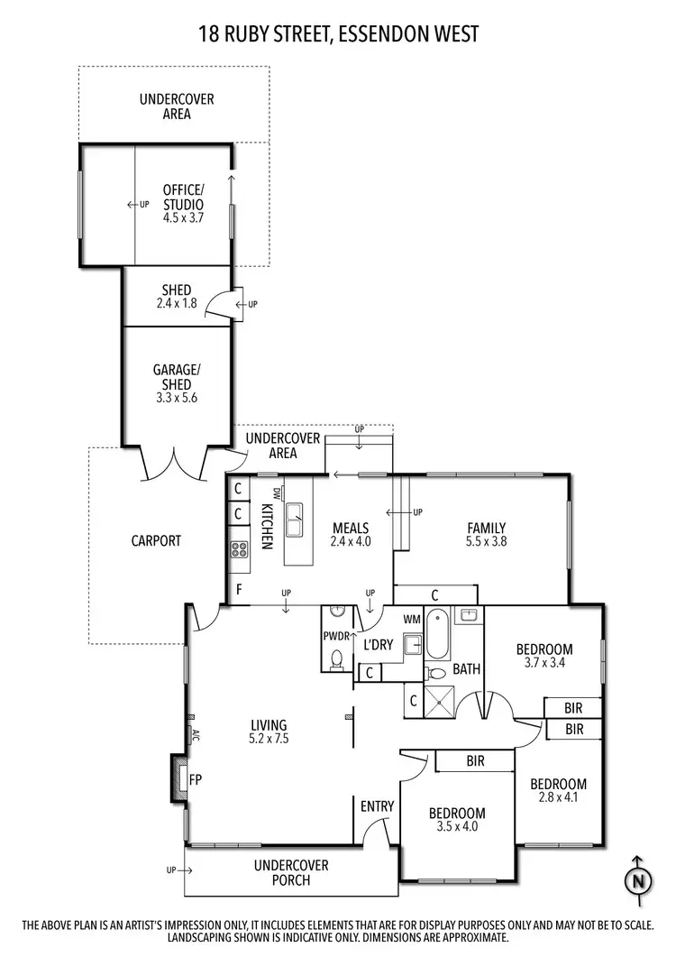 Floorplan of Homely house listing, 18 Ruby Street, Essendon West VIC 3040