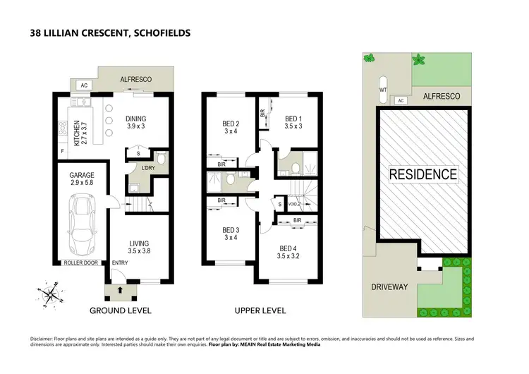 Floorplan of Homely townhouse listing, 38 Lillian Crescent, Schofields NSW 2762