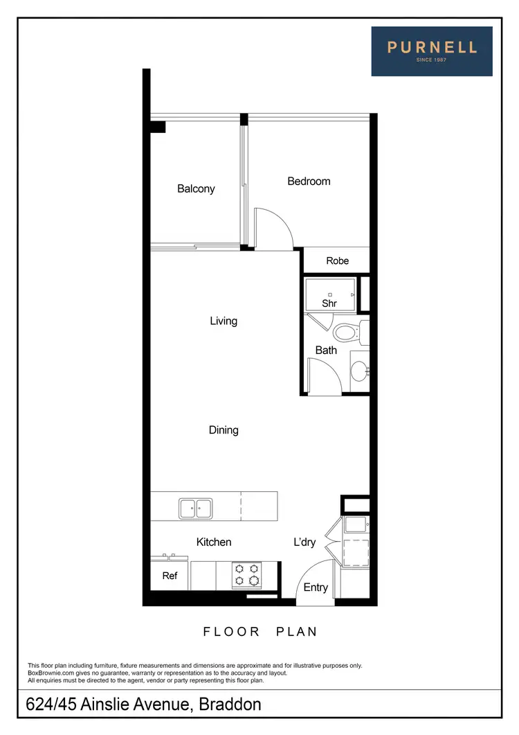 Floorplan of Homely apartment listing, 624/45 Ainslie Avenue, Braddon ACT 2612