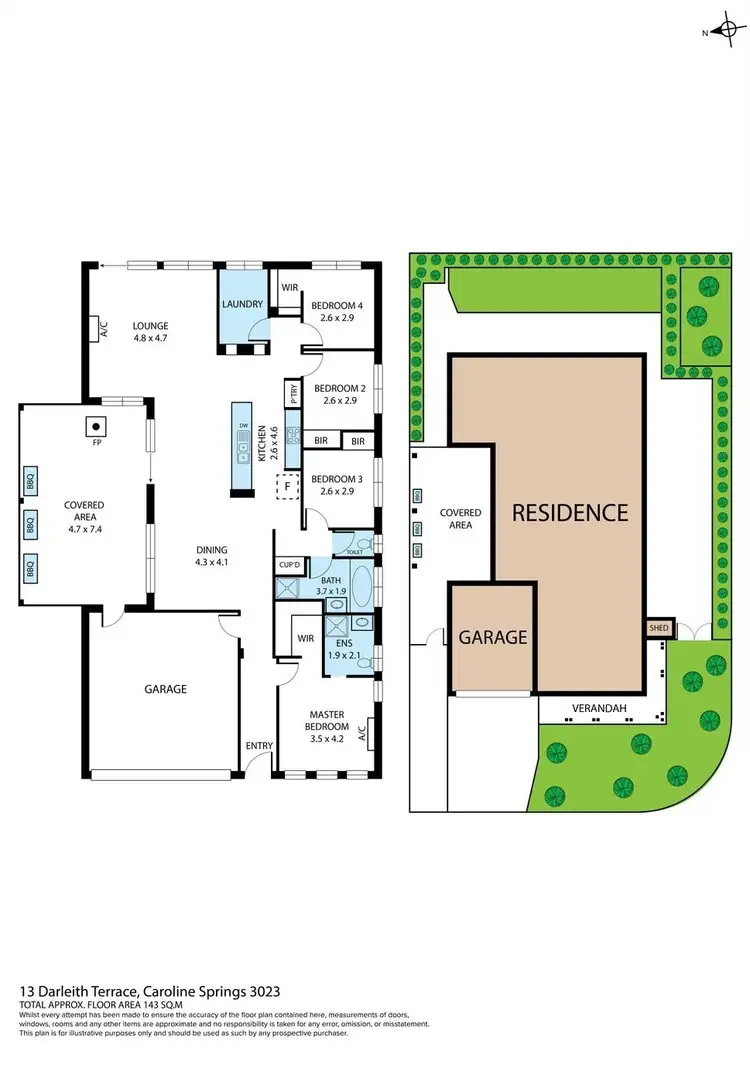 Floorplan of Homely house listing, 13 Darleith Terrace, Caroline Springs VIC 3023