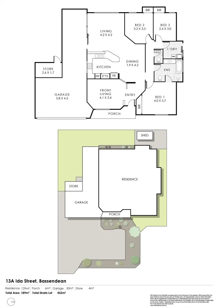 Floorplan of Homely house listing, 13A Ida Street, Bassendean WA 6054