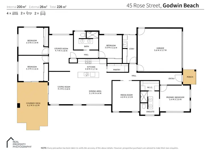 Floorplan of Homely house listing, 45 Rose Street, Godwin Beach QLD 4511