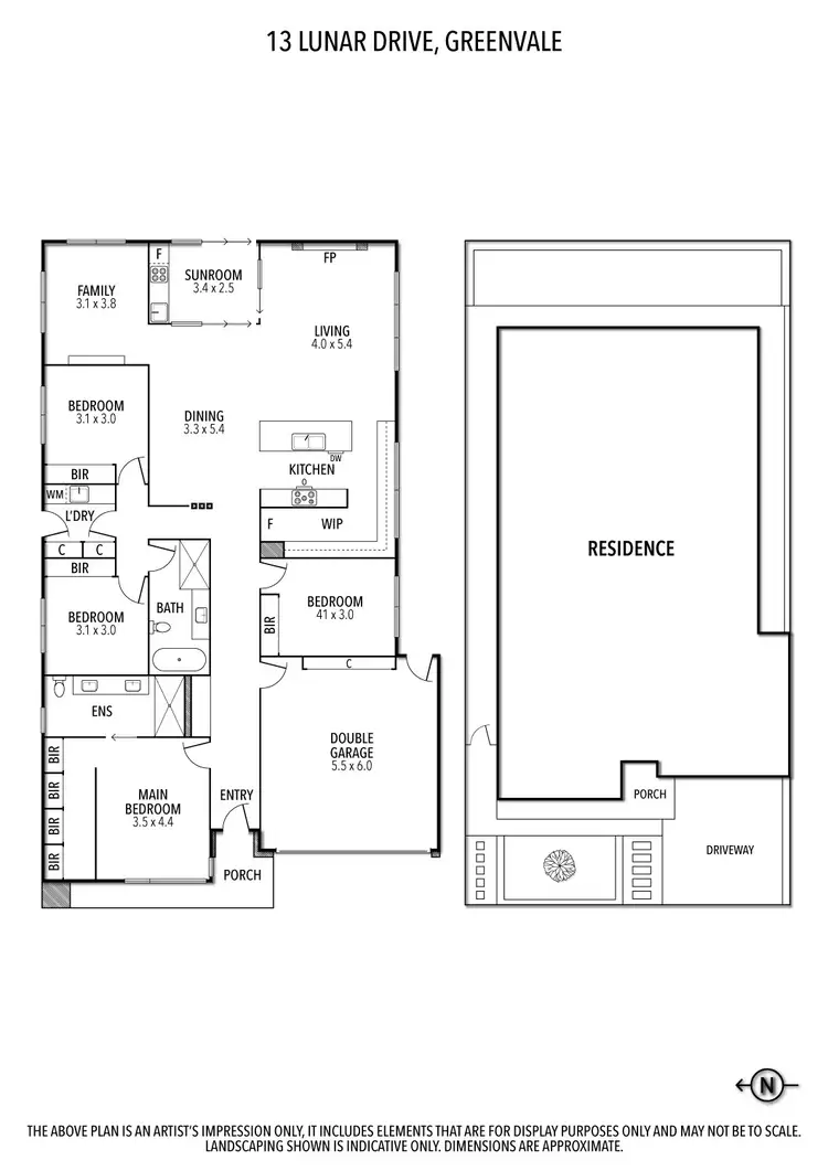 Floorplan of Homely house listing, 13 Lunar Drive, Greenvale VIC 3059