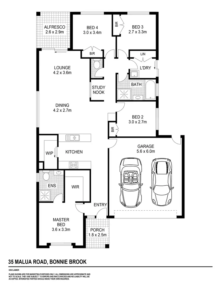 Floorplan of Homely house listing, 35 Malua Road, Bonnie Brook VIC 3335