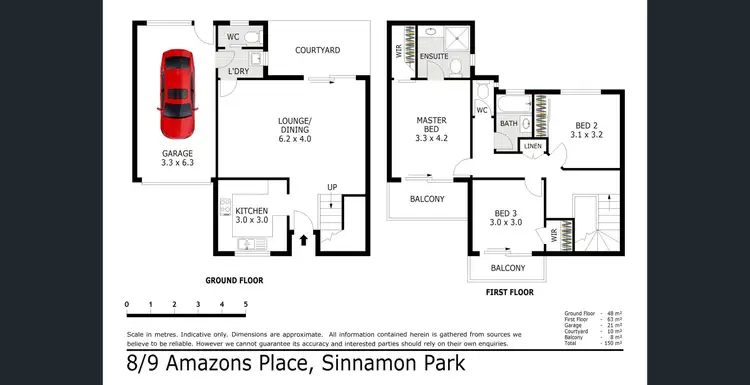 Floorplan of Homely townhouse listing, 8/9 Amazons Place, Sinnamon Park QLD 4073