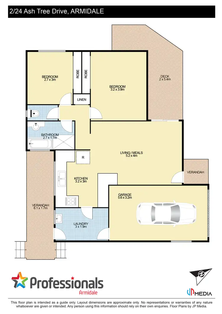 Floorplan of Homely unit listing, 2/24 Ash Tree Drive, Armidale NSW 2350