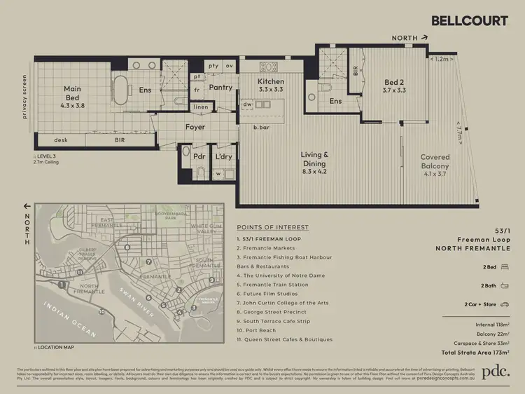 Floorplan of Homely apartment listing, 53/1 Freeman Loop, North Fremantle WA 6159