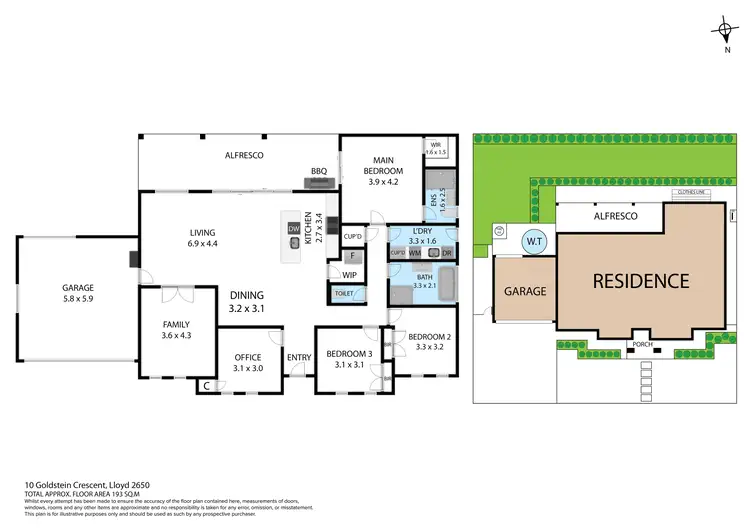Floorplan of Homely house listing, 10 Goldstein Crescent, Lloyd NSW 2650