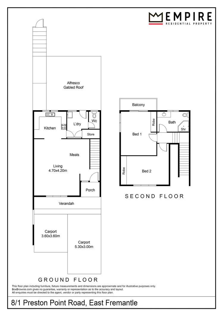 Floorplan of Homely townhouse listing, 8/1 Preston Point Road, East Fremantle WA 6158