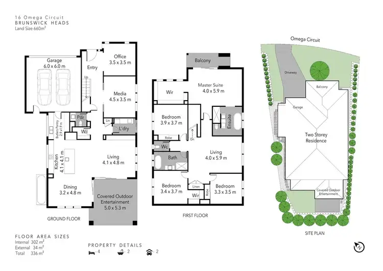Floorplan of Homely house listing, 16 Omega Circuit, Brunswick Heads NSW 2483