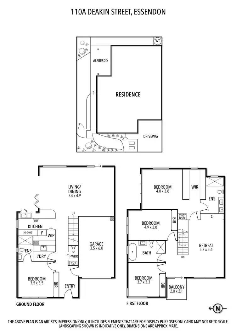 Floorplan of Homely house listing, 110A Deakin Street, Essendon VIC 3040