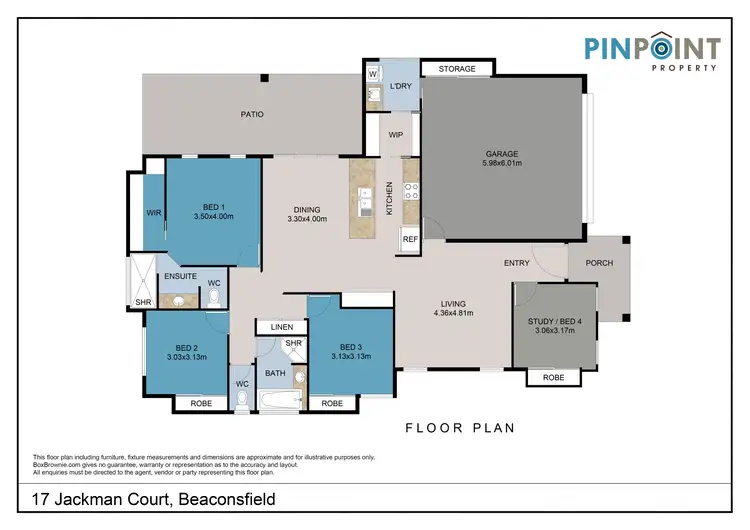Floorplan of Homely house listing, 17 Jackman Court, Beaconsfield QLD 4740