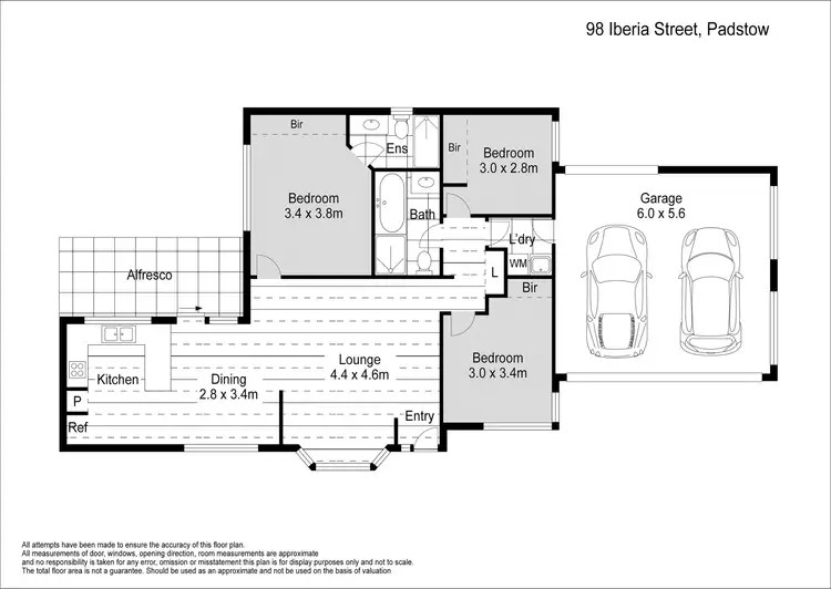Floorplan of Homely villa listing, 1/98 Iberia Street, Padstow NSW 2211