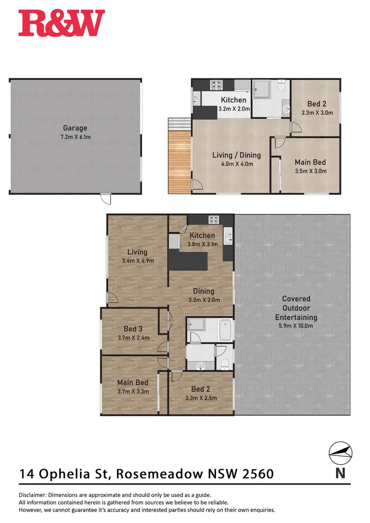 Floorplan of Homely house listing, 14 & 14A Ophelia Street, Rosemeadow NSW 2560