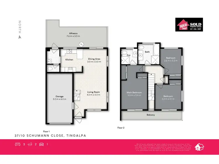 Floorplan of Homely townhouse listing, 37/10 Schumann Close, Tingalpa QLD 4173