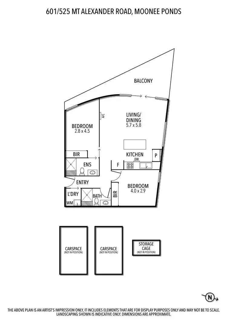 Floorplan of Homely apartment listing, 601/525 Mt Alexander Road, Moonee Ponds VIC 3039