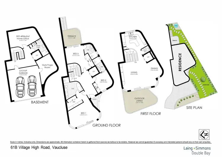 Floorplan of Homely semi-detached listing, 61B Village High Road, Vaucluse NSW 2030