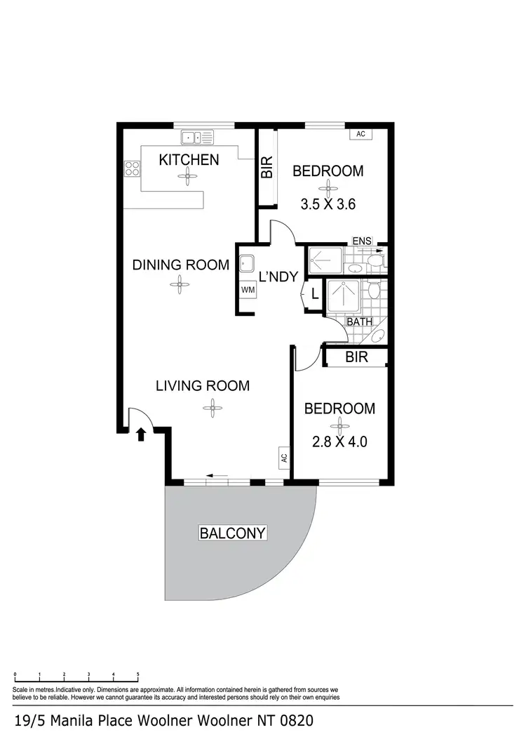 Floorplan of Homely unit listing, 19/5 Manila Place, Woolner NT 820