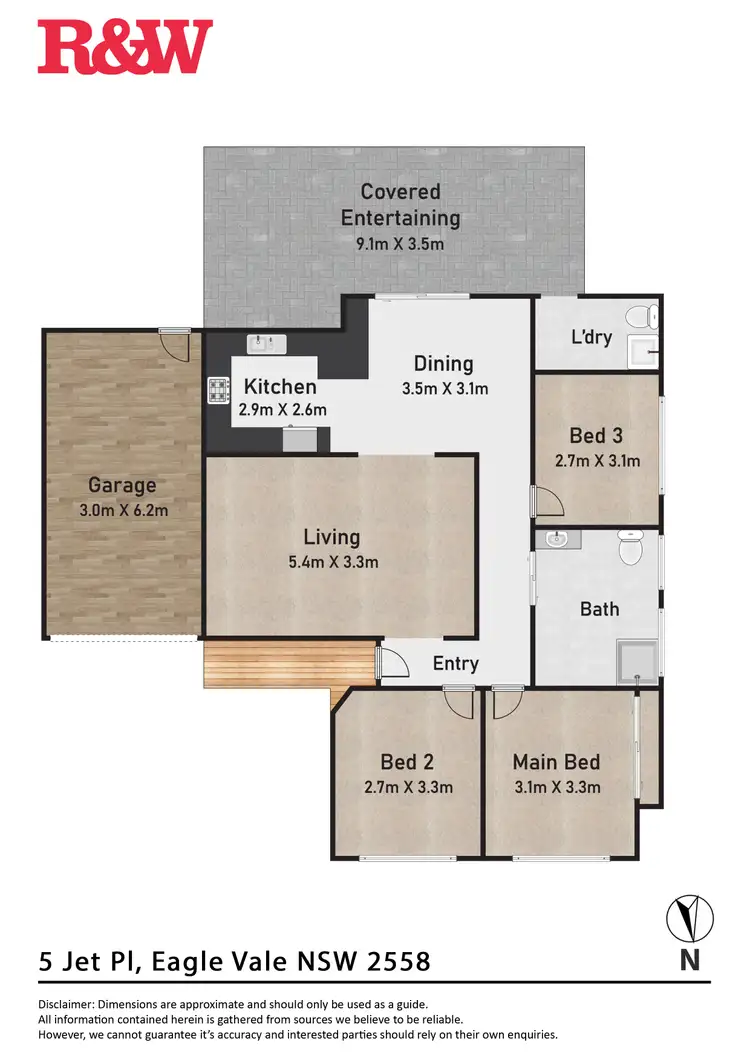 Floorplan of Homely house listing, 5 Jet Place, Eagle Vale NSW 2558