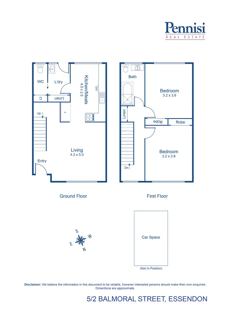 Floorplan of Homely townhouse listing, 5/2 Balmoral Street, Essendon VIC 3040