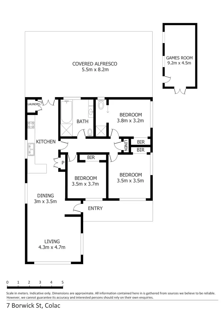 Floorplan of Homely house listing, 7 Borwick Street, Colac VIC 3250