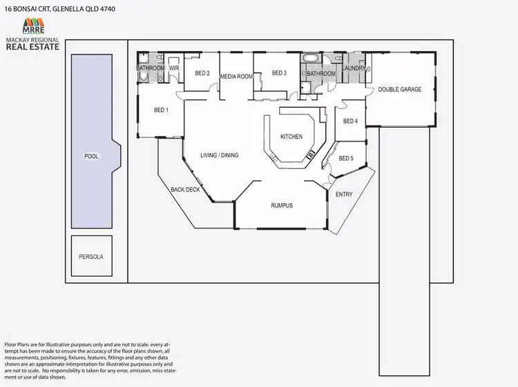 Floorplan of Homely house listing, 16 Bonsai Court, Glenella QLD 4740