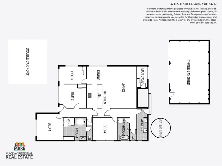 Floorplan of Homely house listing, 37 Leslie Street, Sarina QLD 4737