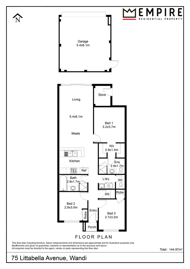 Floorplan of Homely house listing, 75 Littabella Avenue, Wandi WA 6167