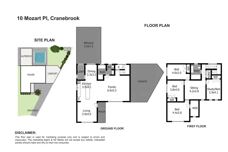 Floorplan of Homely house listing, 10 Mozart Place, Cranebrook NSW 2749