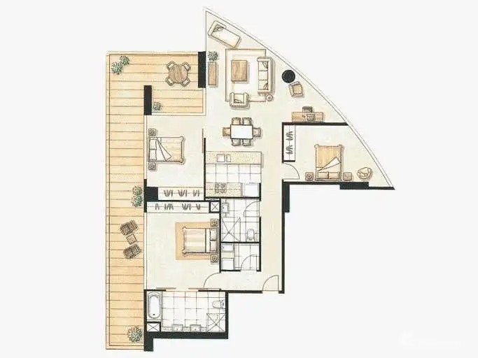 Floorplan of Homely apartment listing, 3301/100 Harbour Esplanade, Docklands VIC 3008