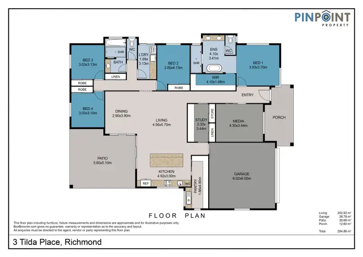 Floorplan of Homely house listing, 3 Tilda Place, Richmond QLD 4740