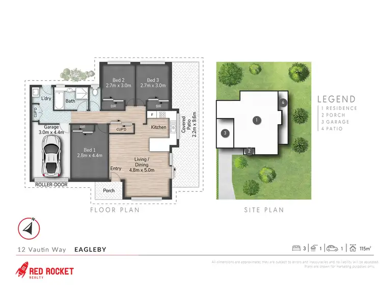 Floorplan of Homely house listing, 12 Vautin Way, Eagleby QLD 4207