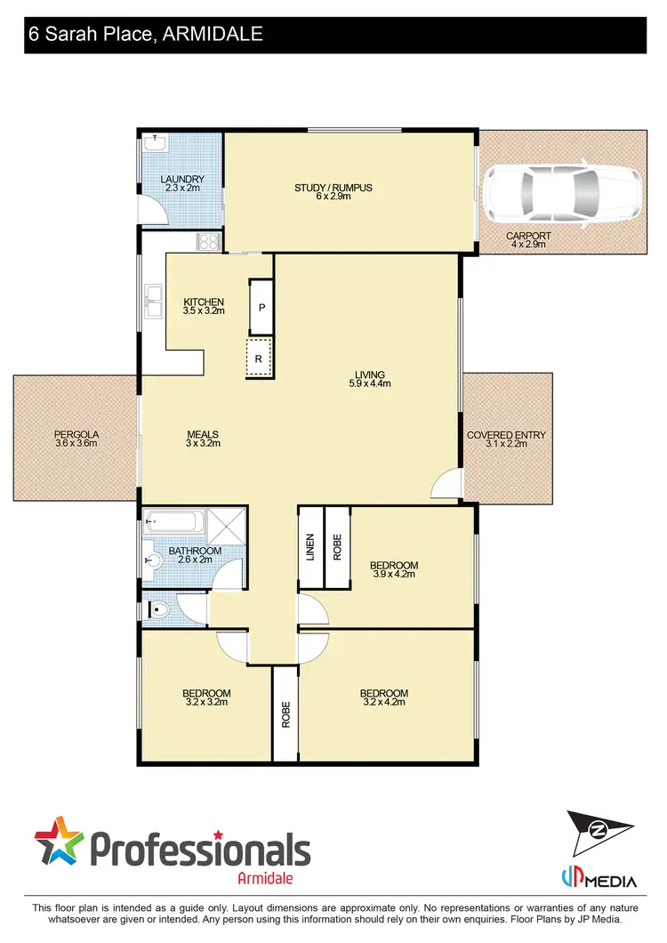 Floorplan of Homely house listing, 6 Sarah Place, Armidale NSW 2350