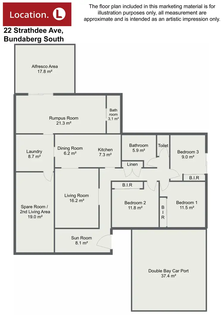 Floorplan of Homely house listing, 22 Strathdee Avenue, Bundaberg South QLD 4670