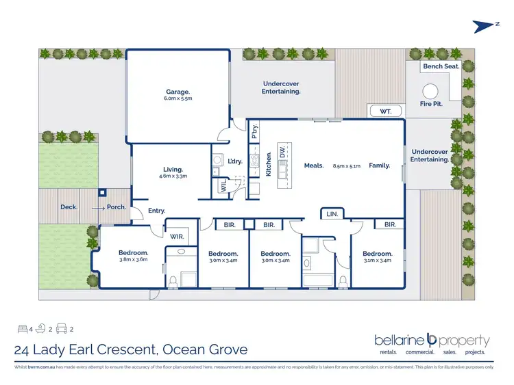 Floorplan of Homely house listing, 24 Lady Earl Crescent, Ocean Grove VIC 3226