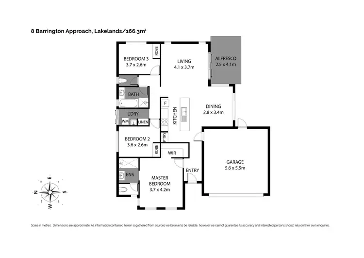 Floorplan of Homely house listing, 8 Barrington Approach, Lakelands WA 6180