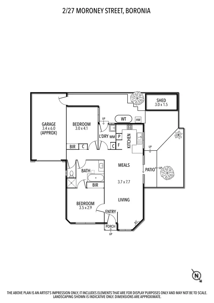 Floorplan of Homely unit listing, 2/27 Moroney Street, Boronia VIC 3155