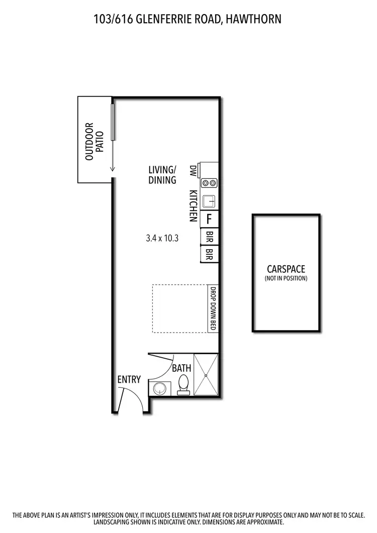 Floorplan of Homely apartment listing, 103/616 Glenferrie Road, Hawthorn VIC 3122