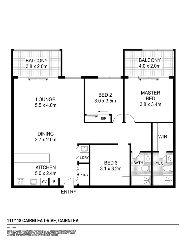 Floorplan of Homely apartment listing, 111/118 Cairnlea Drive, Cairnlea VIC 3023