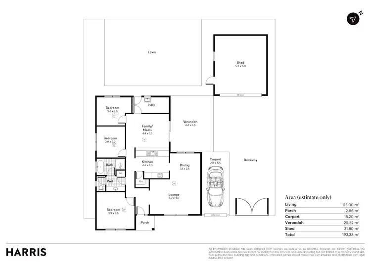 Floorplan of Homely house listing, 43 Caulfield Crescent, Paralowie SA 5108