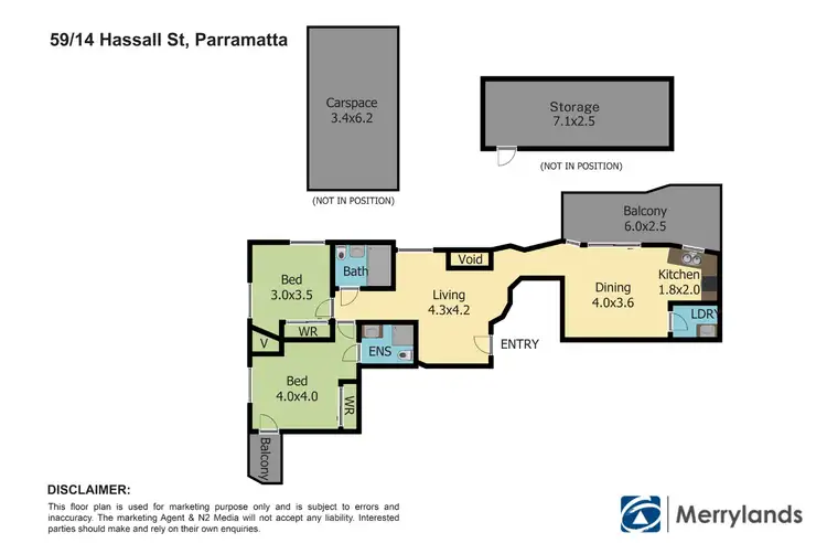 Floorplan of Homely apartment listing, 59/14 Hassall Street, Parramatta NSW 2150