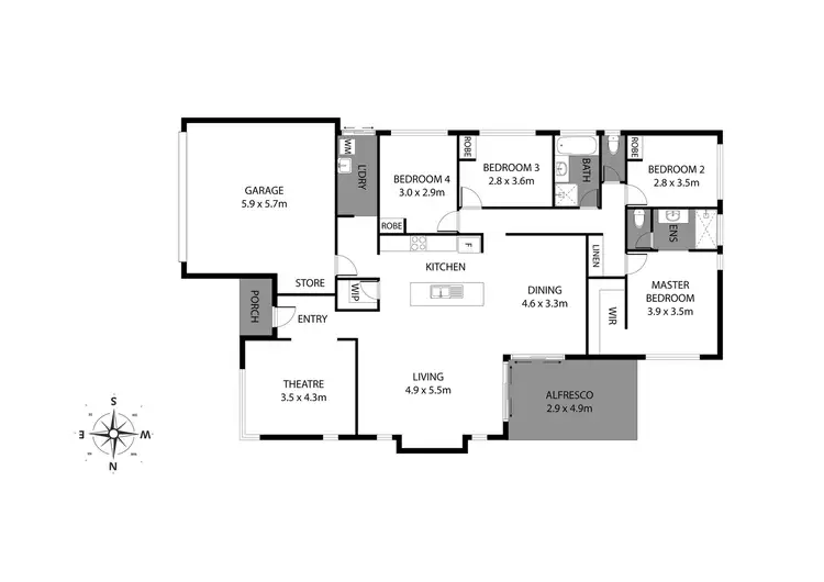 Floorplan of Homely house listing, 23 Jasper Way, Lakelands WA 6180