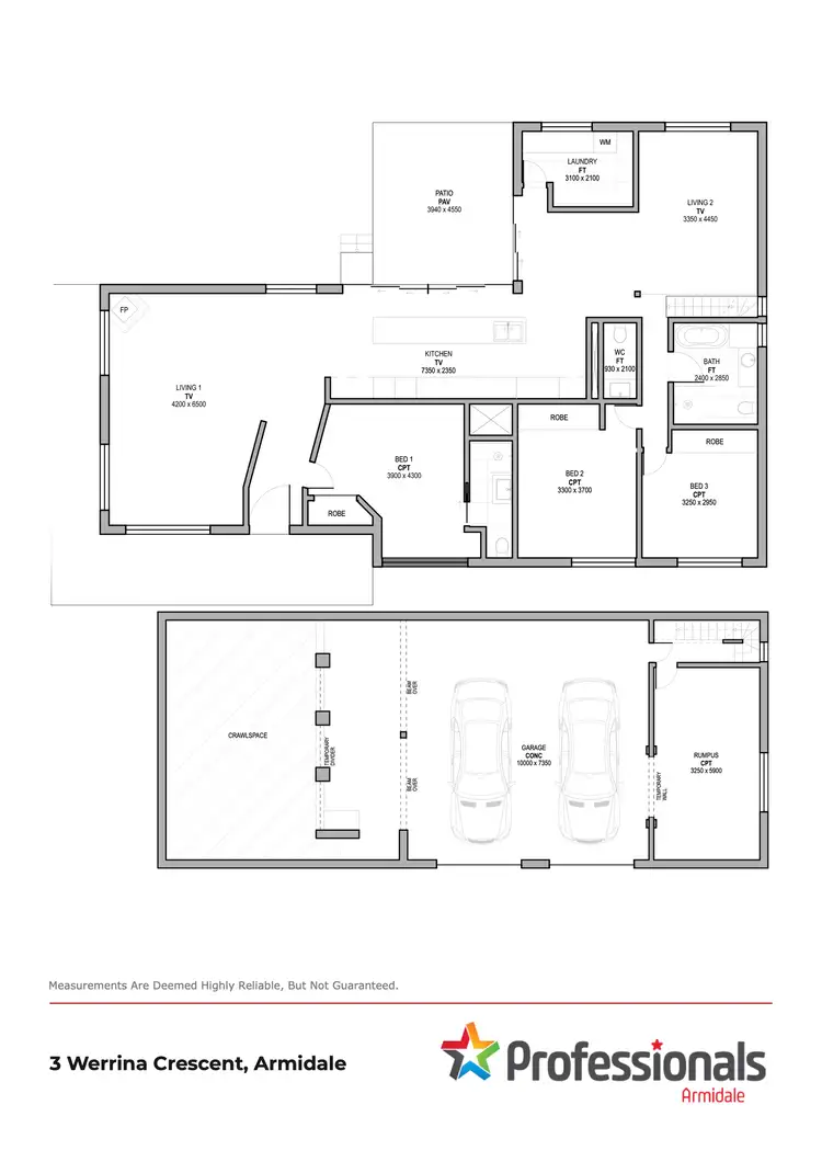 Floorplan of Homely house listing, 3 Werrina Crescent, Armidale NSW 2350
