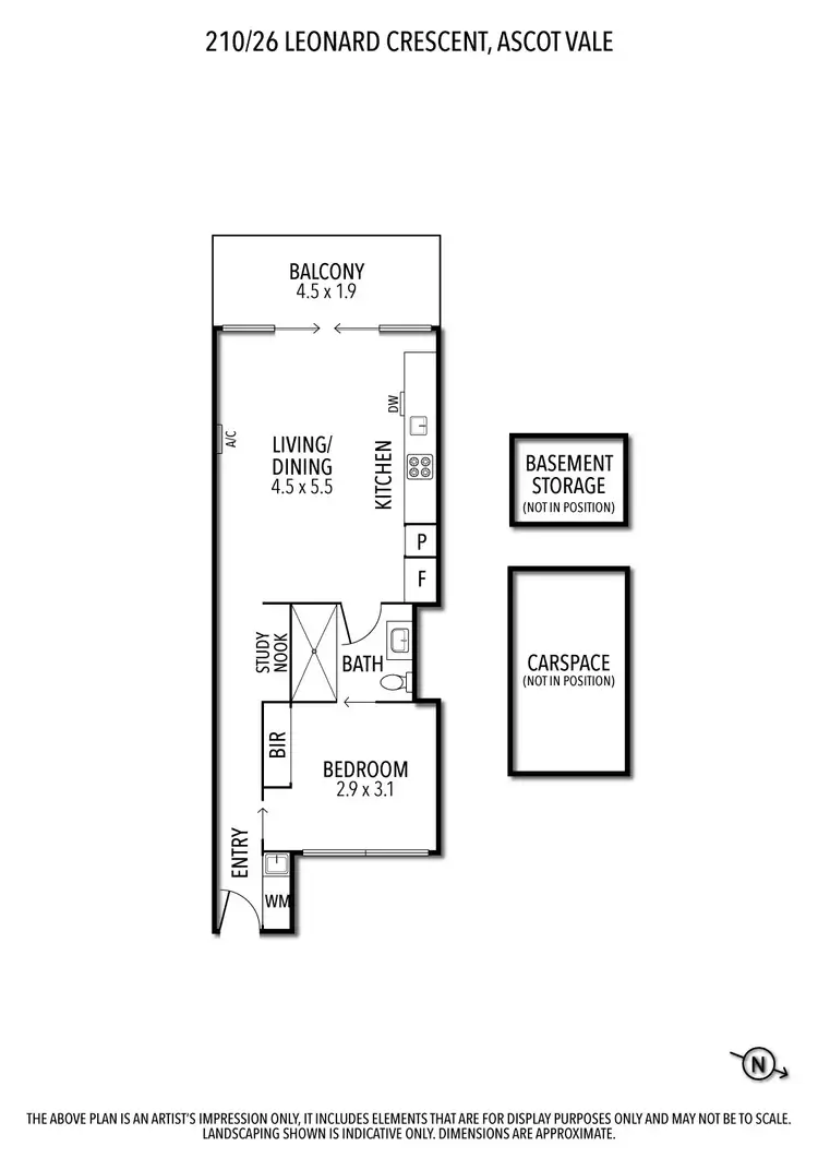 Floorplan of Homely unit listing, 210/26 Leonard Crescent, Ascot Vale VIC 3032